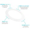 Luxrite Goof Trim Ring for 4 Inch Ceiling Lightss Outer Diameter 5.75" Inner Diameter 4.25" Metal 6-Pack LR41021-6PK